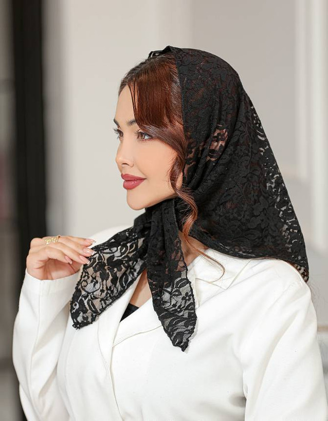 روسری سه گوش مشکی